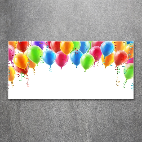 Glasbild Bunte Luftballons