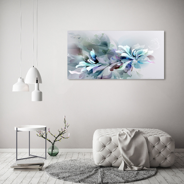 Foto glasbild Abstrakte Blumen