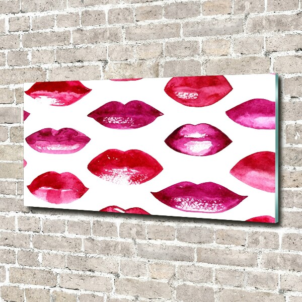 Glasbild Rote Lippen