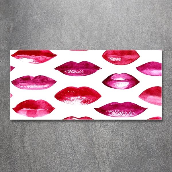 Glasbild Rote Lippen