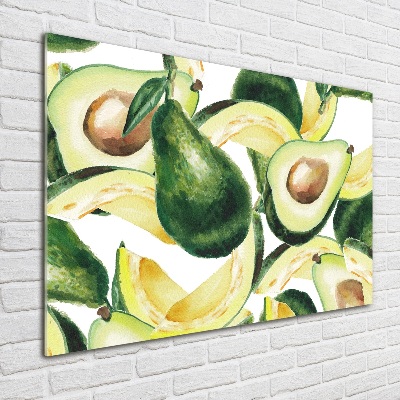 Glasbild Avocado