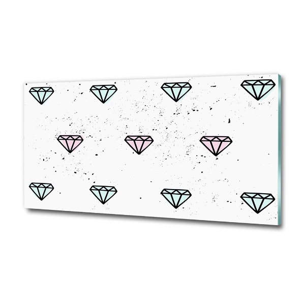 Foto glasbild Diamanten