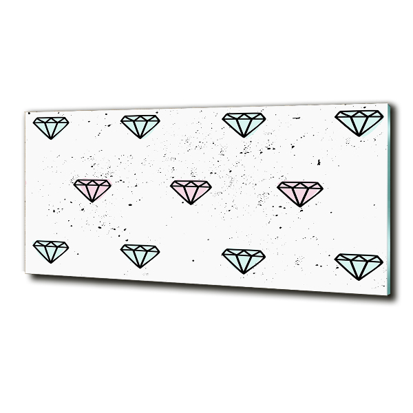 Foto glasbild Diamanten