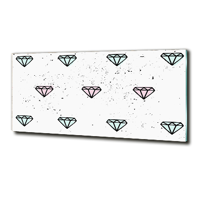 Foto glasbild Diamanten