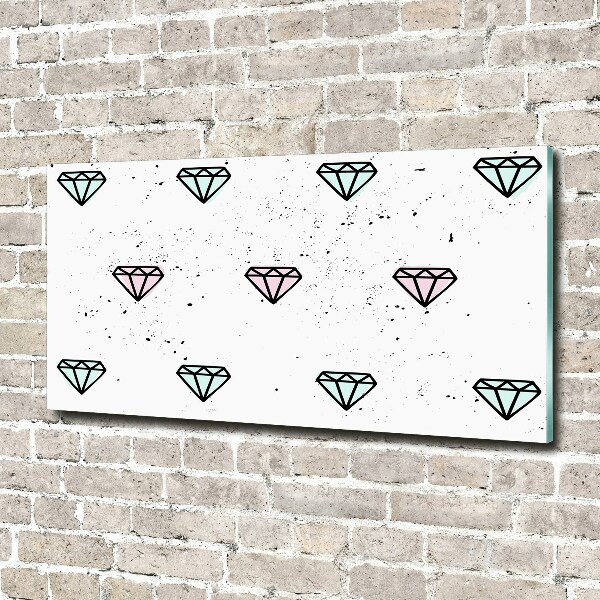 Foto glasbild Diamanten