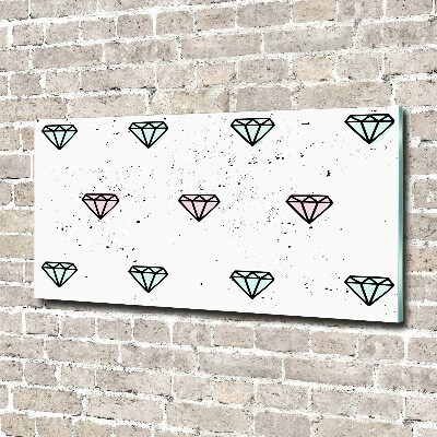 Foto glasbild Diamanten