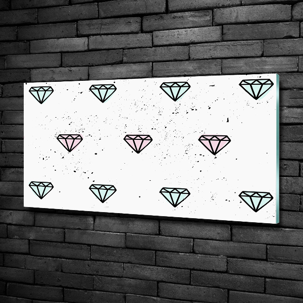 Foto glasbild Diamanten