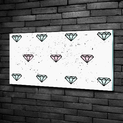 Foto glasbild Diamanten