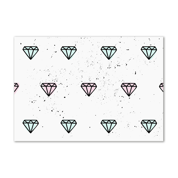 Foto glasbild Diamanten