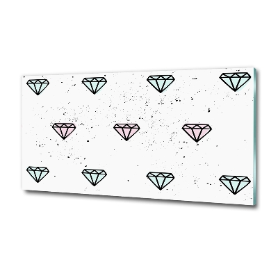 Foto glasbild Diamanten