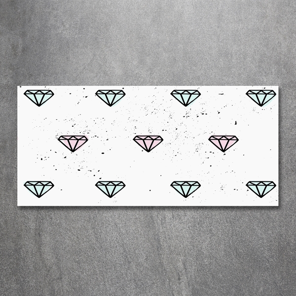 Foto glasbild Diamanten