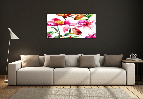 Foto glasbild Wildblumen
