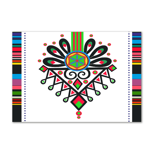 Glasbild Polnisches Volksmuster