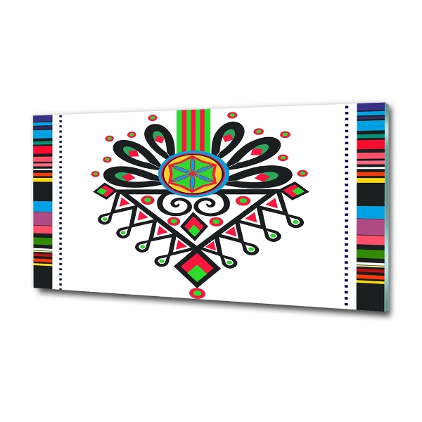 Glasbild Polnisches Volksmuster