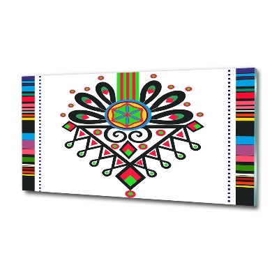 Glasbild Polnisches Volksmuster