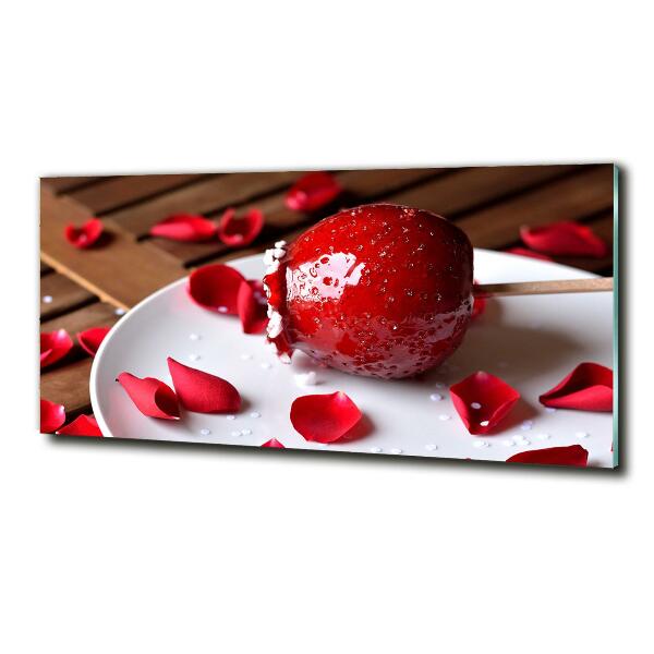 Bild auf glas Apfel am Stiel