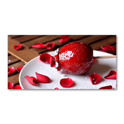 Bild auf glas Apfel am Stiel