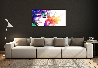 Glasbild Porträt einer Frau