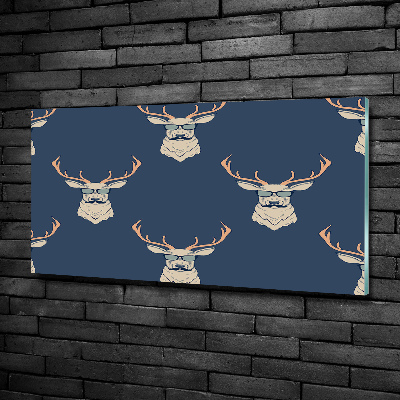 Foto glasbild Hipster-Hirsche