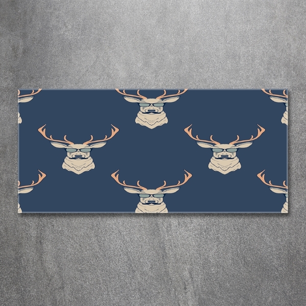 Foto glasbild Hipster-Hirsche