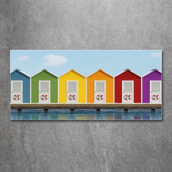 Bild auf glas Strandhütten
