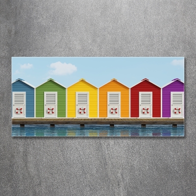 Bild auf glas Strandhütten