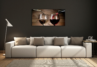 Bild auf glas Zwei Gläser Wein