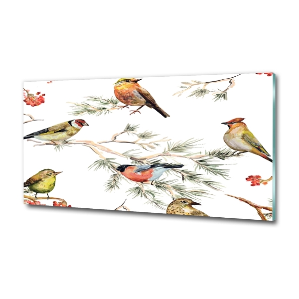 Bild auf glas Waldvögel Pflanzen
