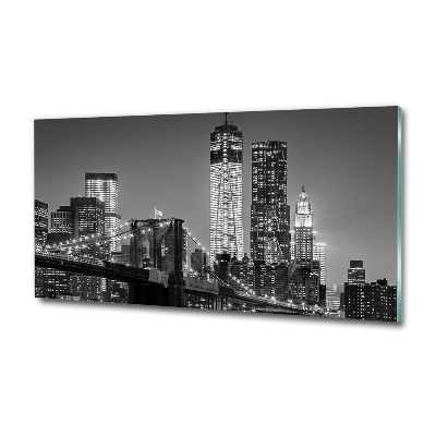 Bild auf glas Manhattan bei Nacht