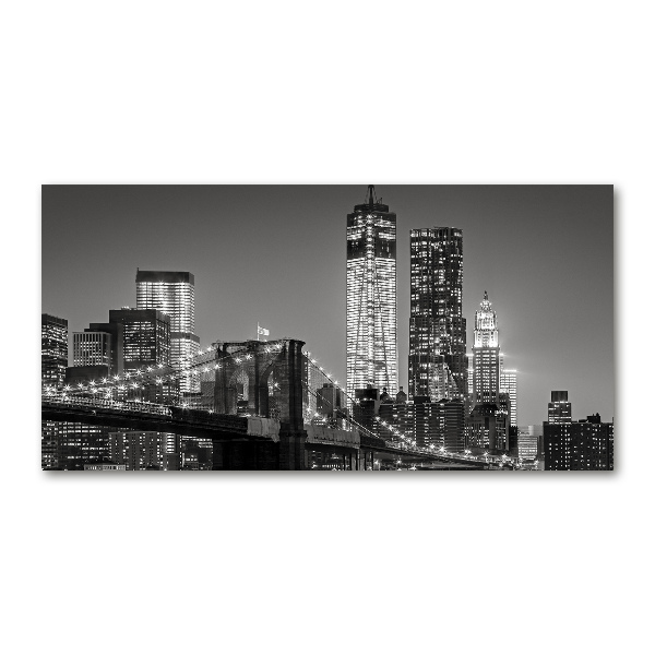 Bild auf glas Manhattan bei Nacht