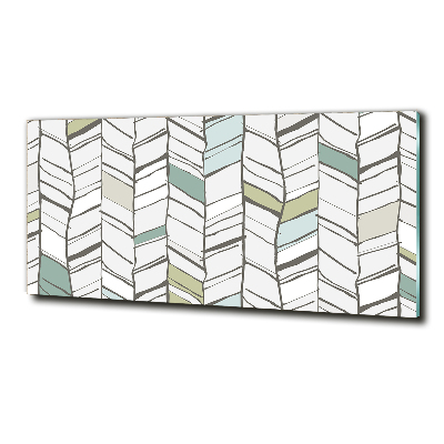 Foto glasbild Fischgrätmuster