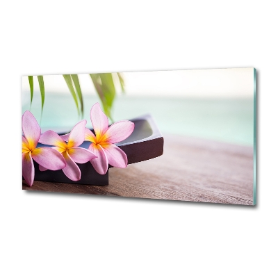 Foto glasbild Plumeria