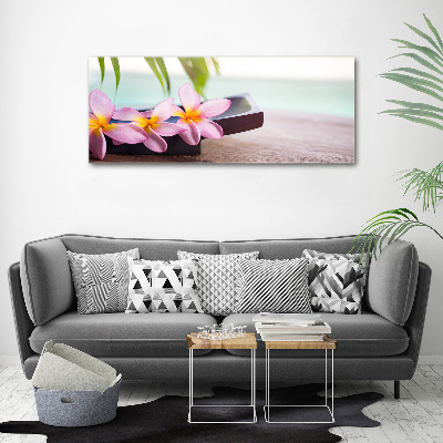 Foto glasbild Plumeria