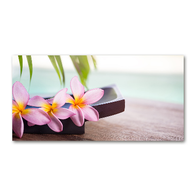 Foto glasbild Plumeria