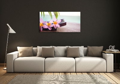 Foto glasbild Plumeria