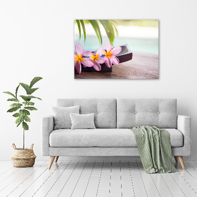 Foto glasbild Plumeria