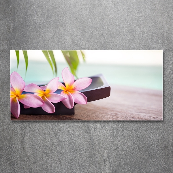 Foto glasbild Plumeria