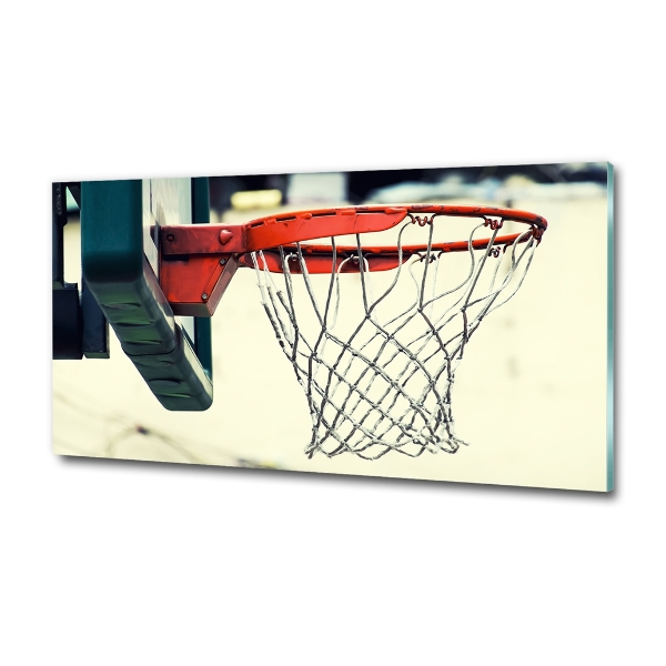 Glasbild Basketball