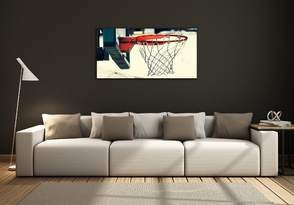 Glasbild Basketball