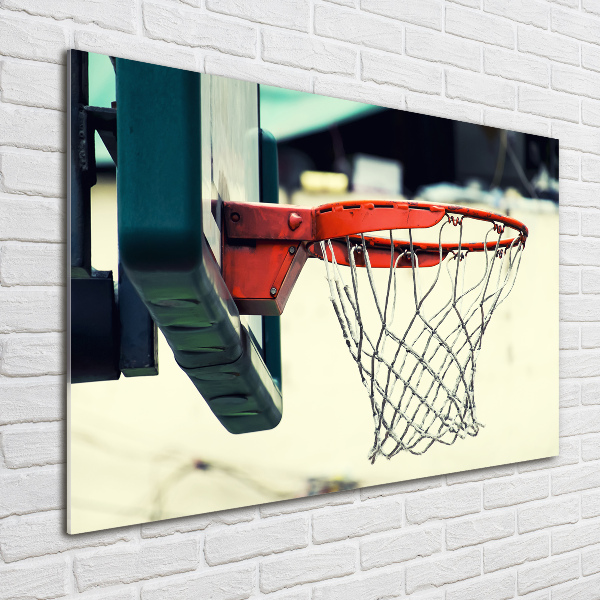 Glasbild Basketball
