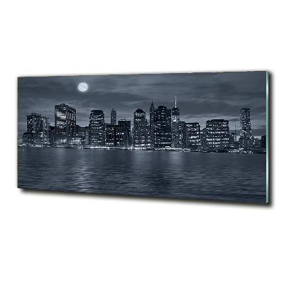 Foto glasbild New York bei Nacht