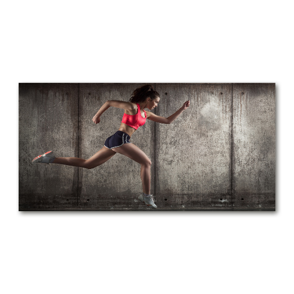 Bild auf glas Laufende Frau