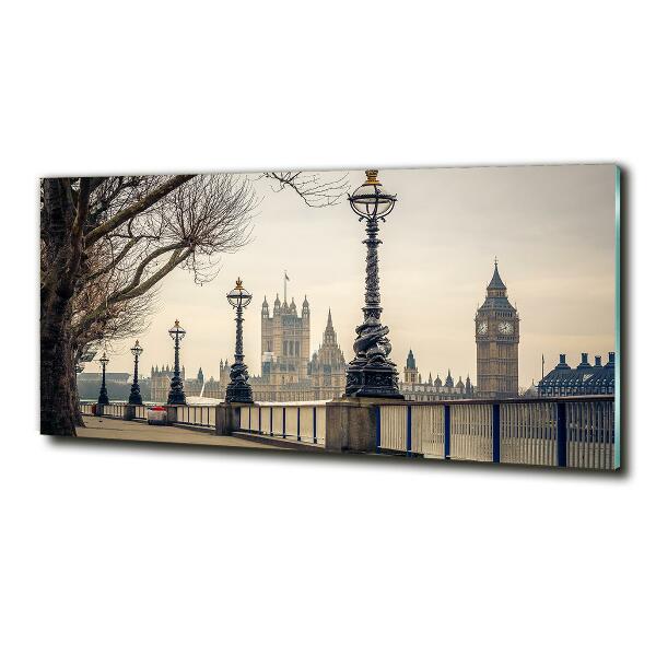 Glasbild London im Herbst