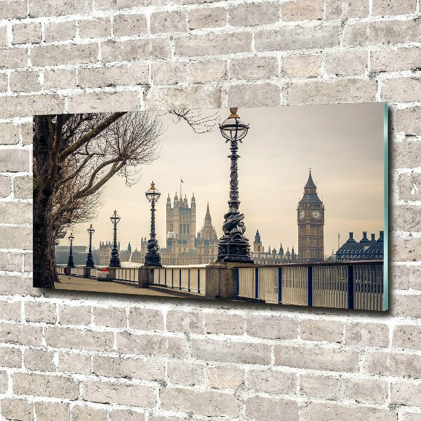 Glasbild London im Herbst