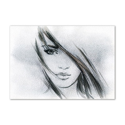 Foto glasbild Porträt einer Frau