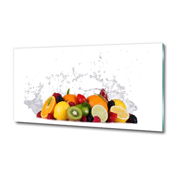 Glasbild Obst und Wasser