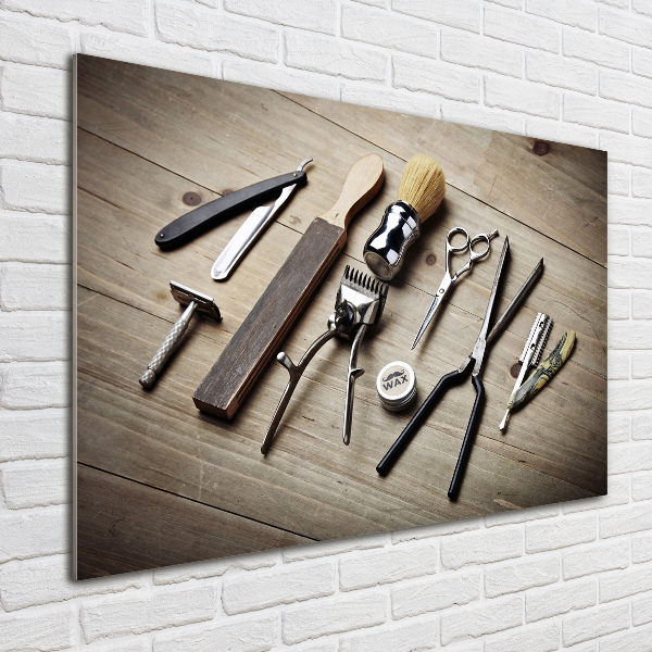 Glasbild Herrenfriseur