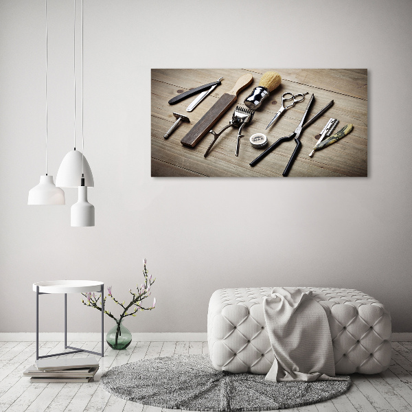 Glasbild Herrenfriseur