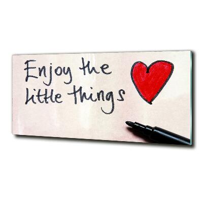 Glasbild Kleine Dinge