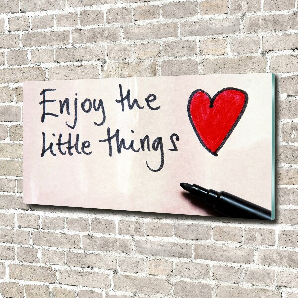 Glasbild Kleine Dinge